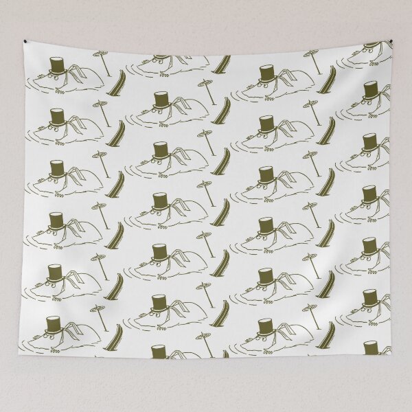 Item preview, Olive Skiing Moominpappa Stuck In Snow Winter Games designed and sold by MoominStore.