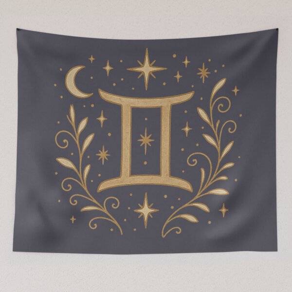 Item preview, Golden Gemini Constellation – Celestial Zodiac Art designed and sold by VoglR.