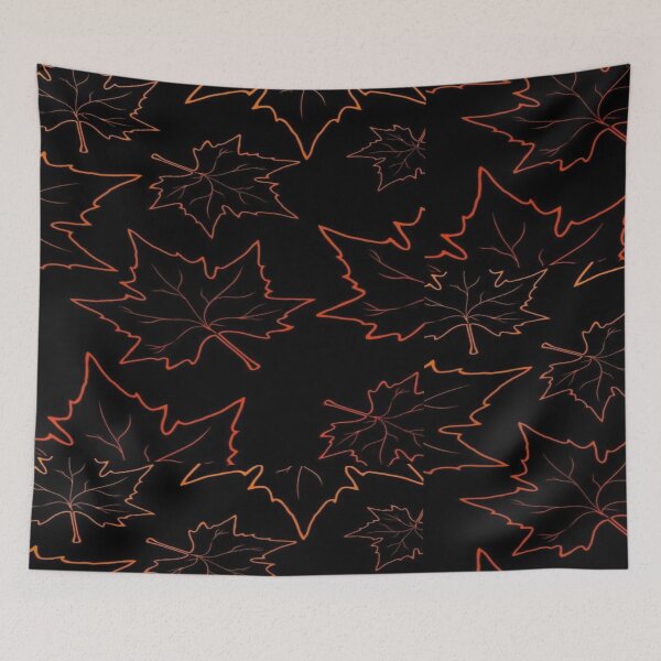 Item preview, Drawing of crimson autumn maple leave design  designed and sold by NivyasArtistry.