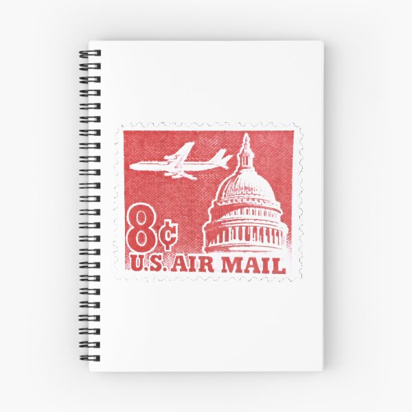 Item preview, American USA 8c Air Mail Red Vintage Postage Stamp designed and sold by red-amber65.
