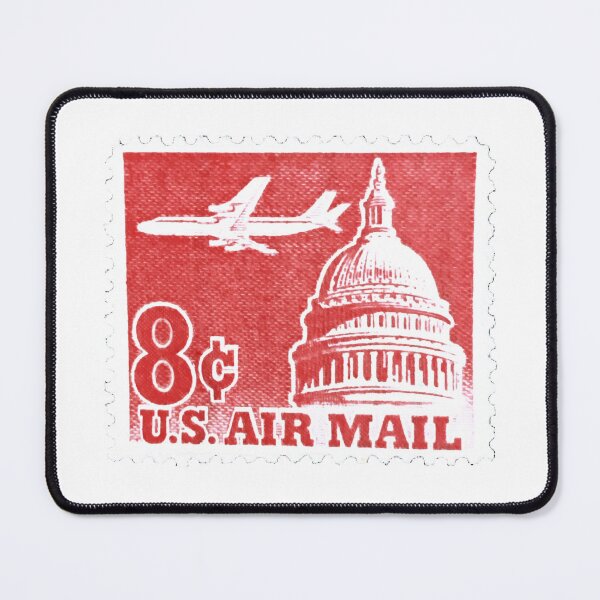 Item preview, American USA 8c Air Mail Red Vintage Postage Stamp designed and sold by red-amber65.