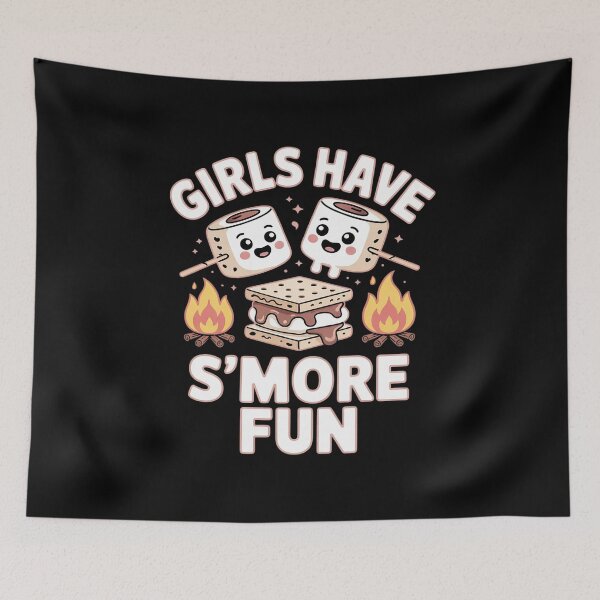 Item preview, Funny Camping Smores Girls have Smore Fun Cute Kawaii Smores  designed and sold by NailMolisa.