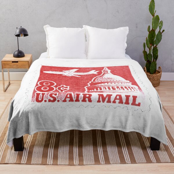 Item preview, American USA 8c Air Mail Red Vintage Postage Stamp designed and sold by red-amber65.
