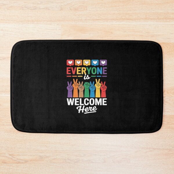 Item preview, Everyone Is Welcome Here Pride Month LGBTQ Rainbow Gay Pride  designed and sold by SyntaxClaw.
