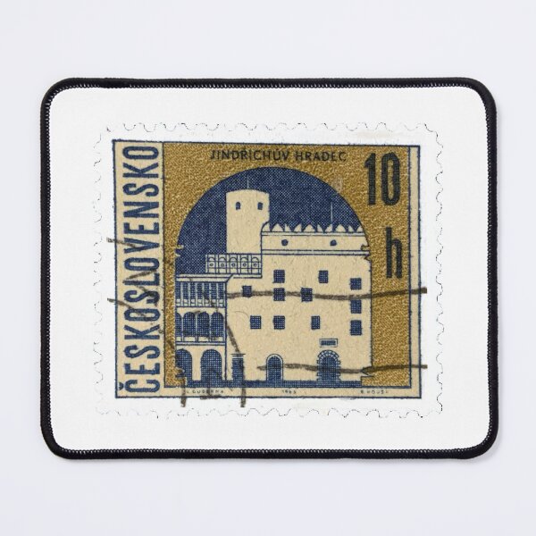 Item preview, Czech Republic Town Skyline Vintage Postage Stamp designed and sold by red-amber65.
