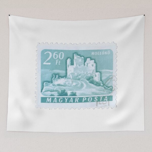Item preview, Magyar Hungary Castle Green Vintage Postage Stamp designed and sold by red-amber65.