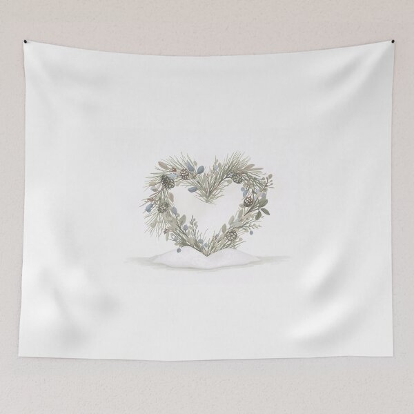 Item preview, Winter Green Heart Wreath designed and sold by InkoraStudios.