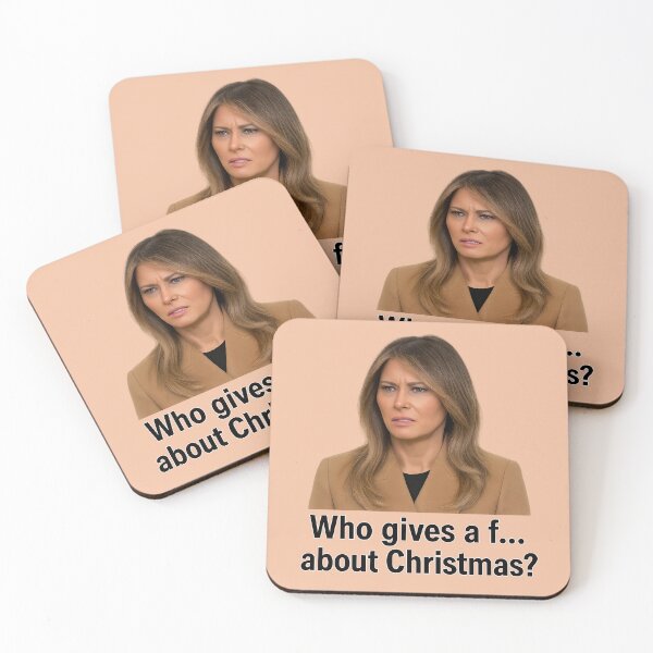 Item preview, Melania Trump Meme Sticker – Who Gives a F… About Christmas? designed and sold by YuliaHulia.