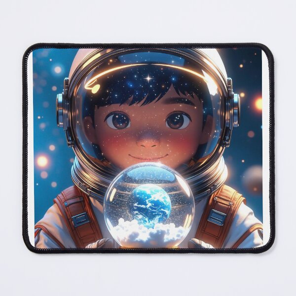 Item preview, Young Astronaut Holding Magical Earth Globe designed and sold by Jagruti_Artzone.
