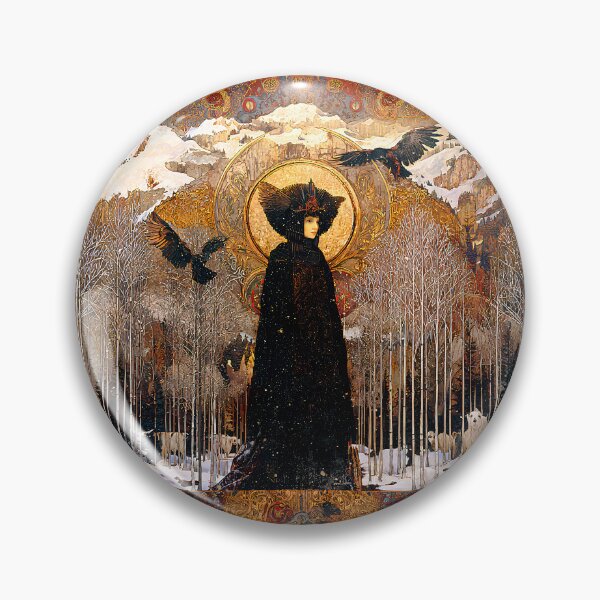 Item preview, The Lady of Winterwood | Mythic Winter Fantasy Artwork designed and sold by Stoneflower-Art.