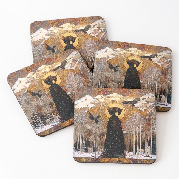 Item preview, The Lady of Winterwood | Mythic Winter Fantasy Artwork designed and sold by Stoneflower-Art.