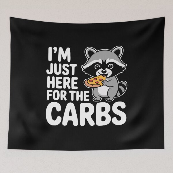 Item preview, I'm Just Here For The Carbs! Funny Foodie Pun designed and sold by PMCreative.