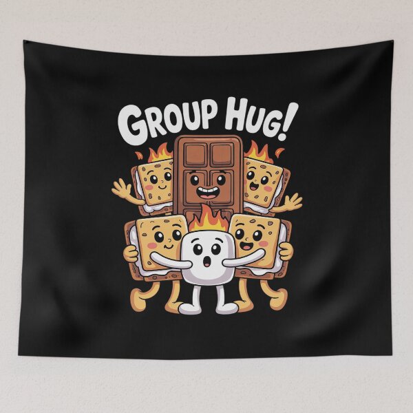 Item preview, Funny Camping Smores Group Hug Marshmallow Chocolate Camper  designed and sold by NailMolisa.