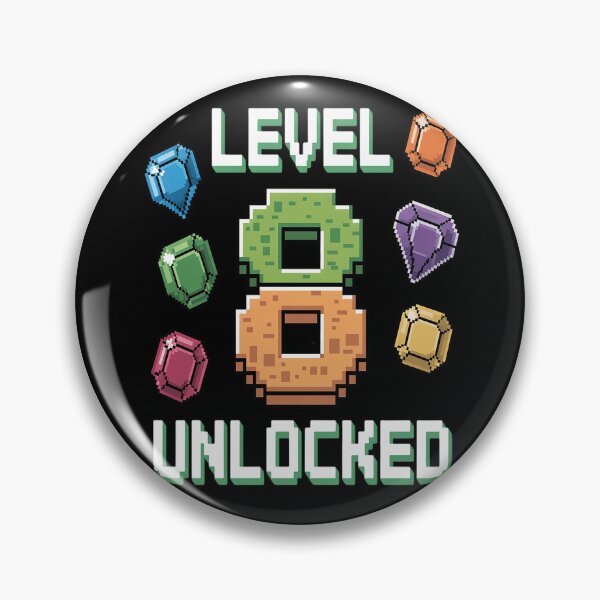 Item preview, Level 8 Unlocked Birthday - Gamer 8th Birthday  designed and sold by Lucaseinar.