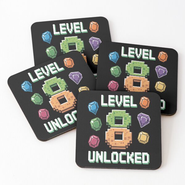 Item preview, Level 8 Unlocked Birthday - Gamer 8th Birthday  designed and sold by Lucaseinar.