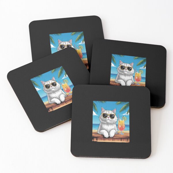 Item preview, Chill Cat Enjoying Sunny Beach Vibes designed and sold by orlodrake.