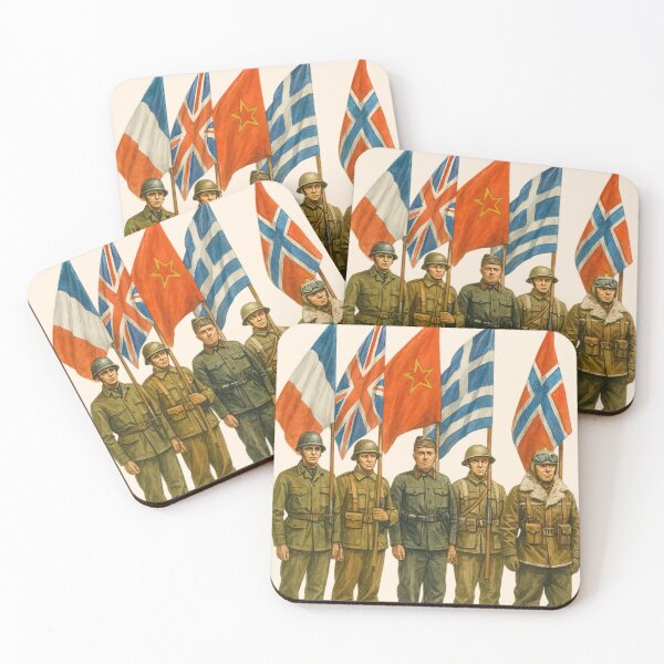 Item preview, WW2 Military Uniforms France UK USSR Greece Norway designed and sold by Retr0Tshirts.