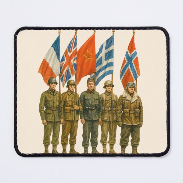 Item preview, WW2 Military Uniforms France UK USSR Greece Norway designed and sold by Retr0Tshirts.
