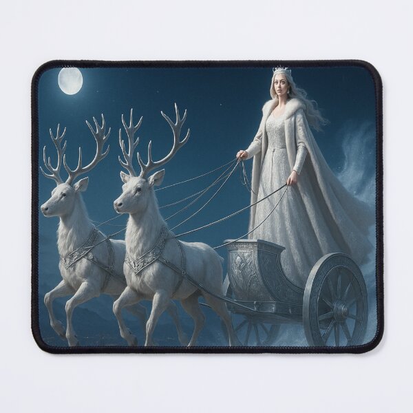 Item preview, Mistress of Winter – Night Snow Queen Flying Above the City designed and sold by ggstcraft.