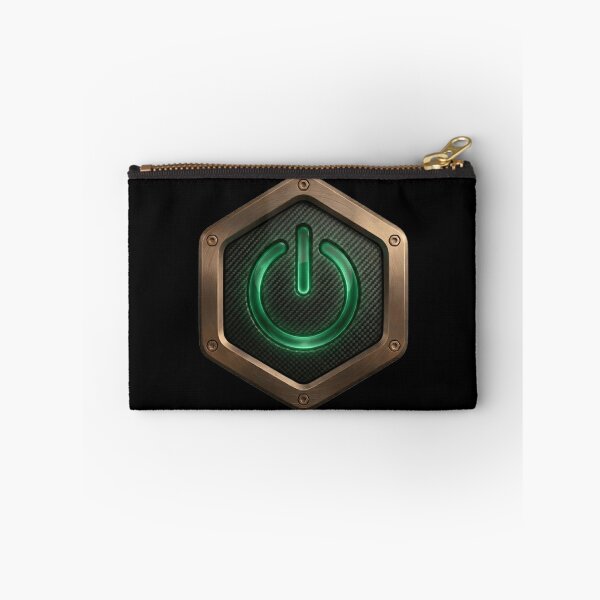 Item preview, Industrial Bronze Hexagon Power Button designed and sold by LookLikeBrand.