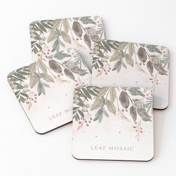 Item preview, Leaf Mosaic – Calm Botanical Winter Design designed and sold by InkoraStudios.