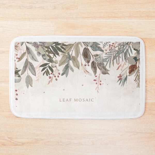 Item preview, Leaf Mosaic – Calm Botanical Winter Design designed and sold by InkoraStudios.