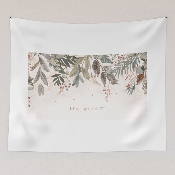 Item preview, Leaf Mosaic – Calm Botanical Winter Design designed and sold by InkoraStudios.