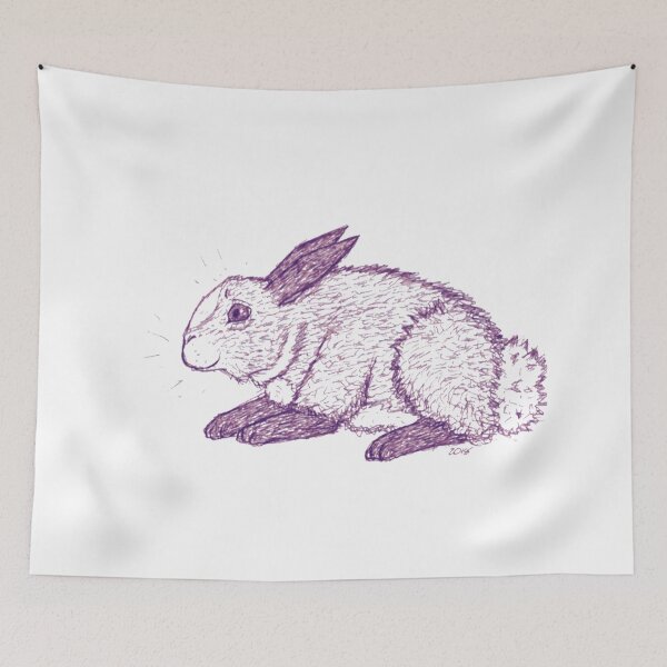 Item preview, Purple Bunny Sketch designed and sold by HIGraphicDesign.