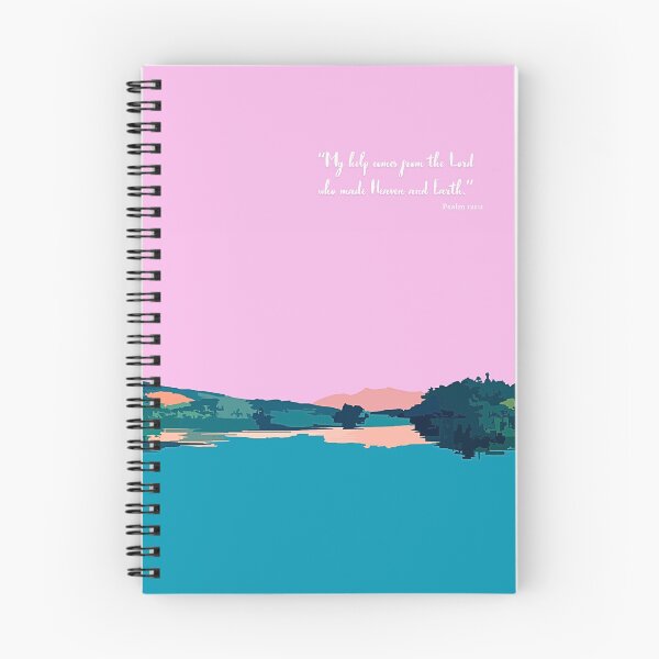 Item preview, Pink Mountain with Psalm 121 designed and sold by AbideInMeGifts.