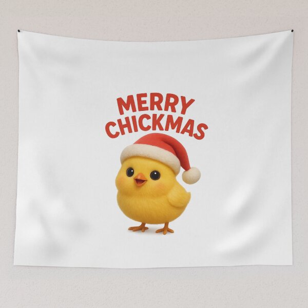 Item preview, Cute Merry Chickmas Christmas Chic | Kawaii Fun Christmas Art designed and sold by Moons Studio.