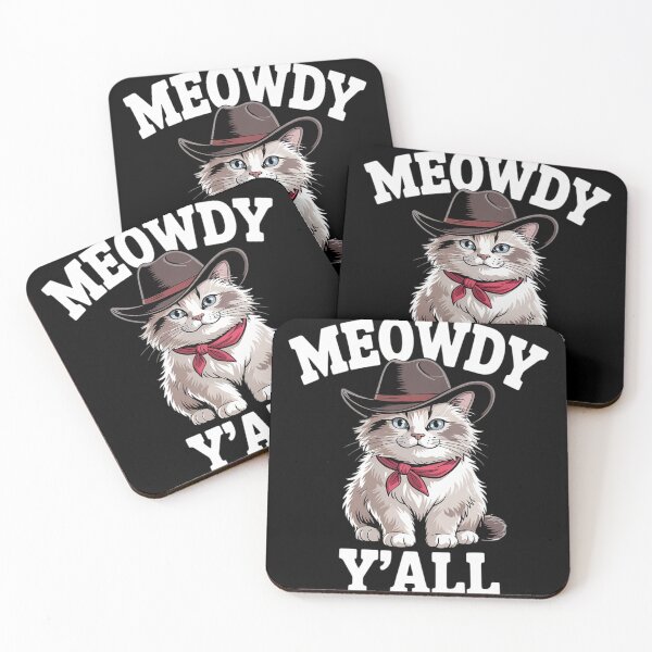 Item preview, Meowdy Y'all Funny Cowboy Cat Western Hat Howdy Meme Pun  designed and sold by KotexTemu.