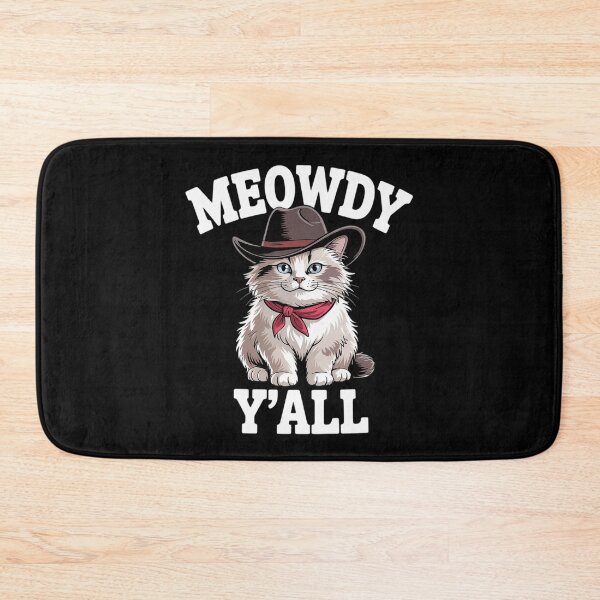 Item preview, Meowdy Y'all Funny Cowboy Cat Western Hat Howdy Meme Pun  designed and sold by KotexTemu.