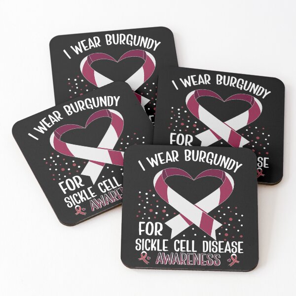 Item preview, Burgundy Ribbon Sickle Cell Awareness Heart Disease designed and sold by Nocturnal-Vines.