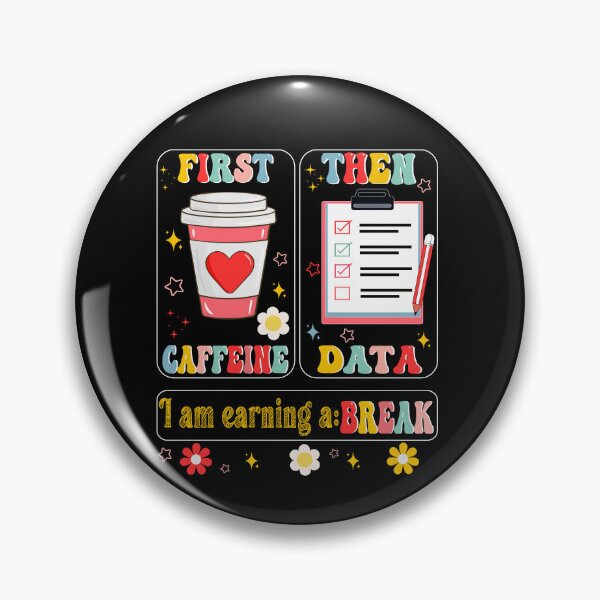 Item preview, First Coffee Then Data Teacher Retro Groovy Design designed and sold by Nocturnal-Vines.