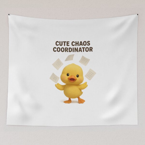Item preview, Cute Chaos Coordinator Juggling Duck | Kawaii Funny Office Humor designed and sold by Moons Studio.