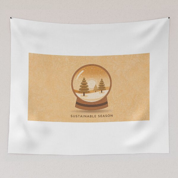 Item preview, Sustainable Season – Winter Forest Snow Globe designed and sold by InkoraStudios.