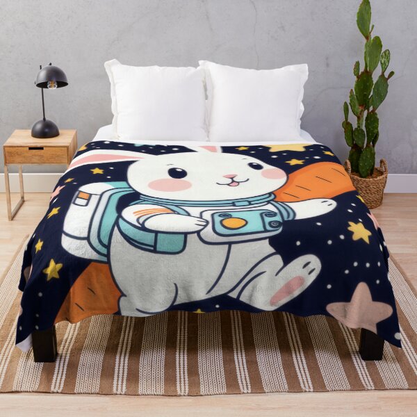 Item preview, Cute Astronaut Bunny in Space – Kawaii Space Rabbit Illustration designed and sold by Visualynx.
