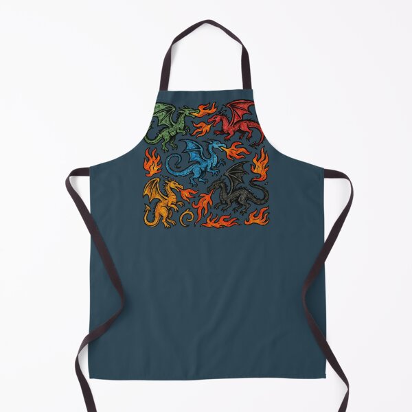Item preview, Fire Breathing Dragons Elemental Fantasy Folk Art designed and sold by FrictionMaxxing.