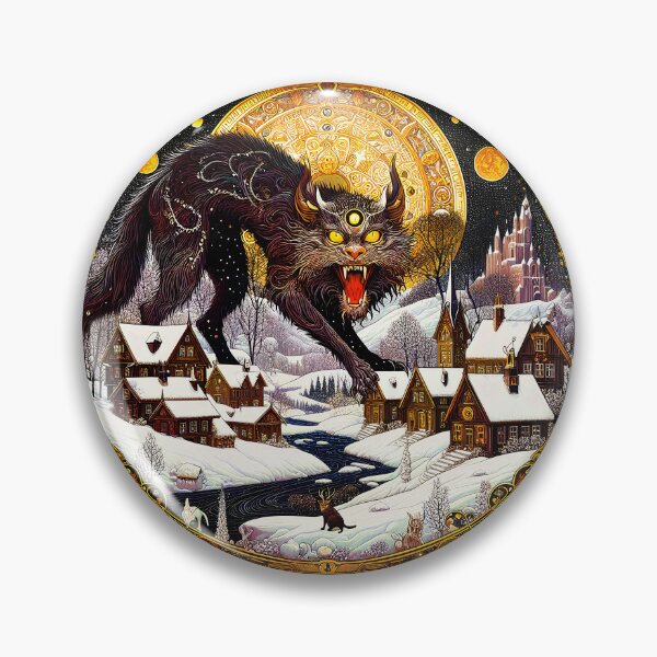 Item preview, The Yule Cat | Scandinavian Folklore Fantasy Artwork designed and sold by Stoneflower-Art.