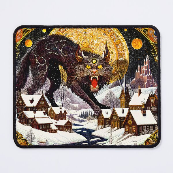 Item preview, The Yule Cat | Scandinavian Folklore Fantasy Artwork designed and sold by Stoneflower-Art.