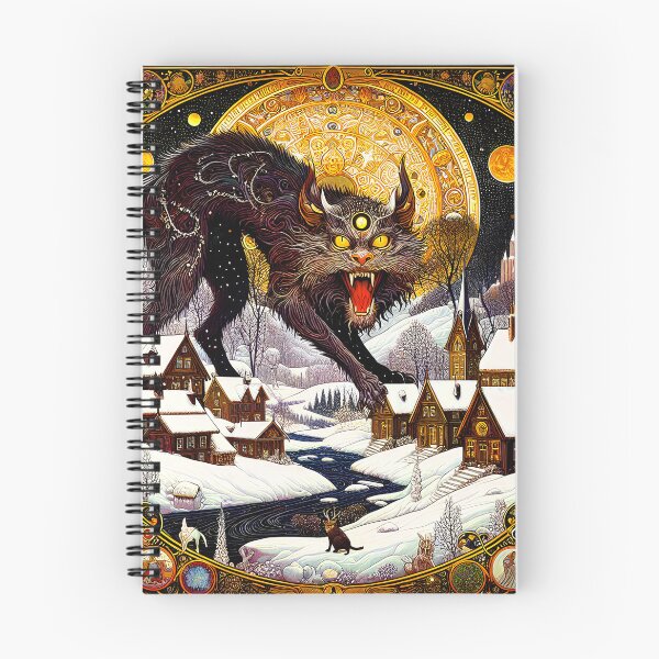 Item preview, The Yule Cat | Scandinavian Folklore Fantasy Artwork designed and sold by Stoneflower-Art.