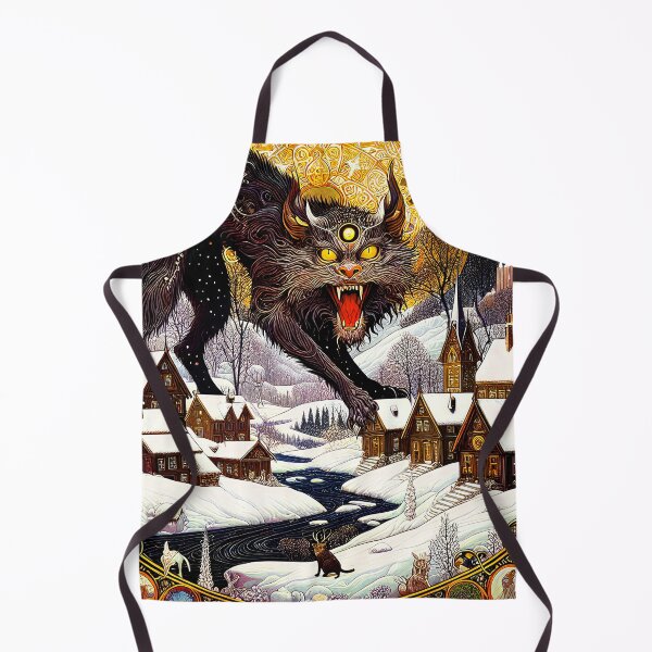 Item preview, The Yule Cat | Scandinavian Folklore Fantasy Artwork designed and sold by Stoneflower-Art.