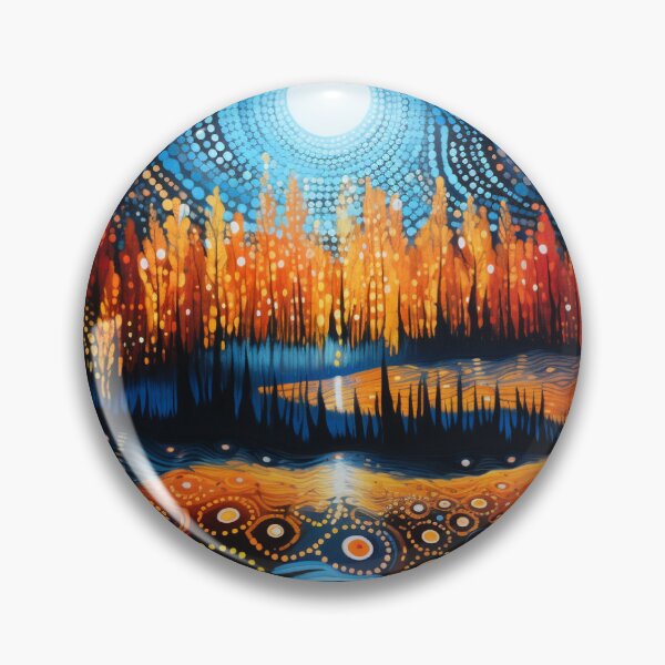 Item preview, Aboriginal Inspired Dot Art - Moonlight designed and sold by GrinGalore.