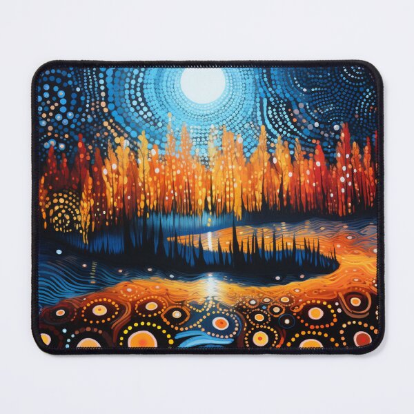 Item preview, Aboriginal Inspired Dot Art - Moonlight designed and sold by GrinGalore.