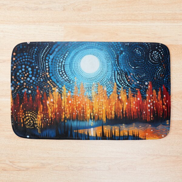 Item preview, Aboriginal Inspired Dot Art - Moonlight designed and sold by GrinGalore.