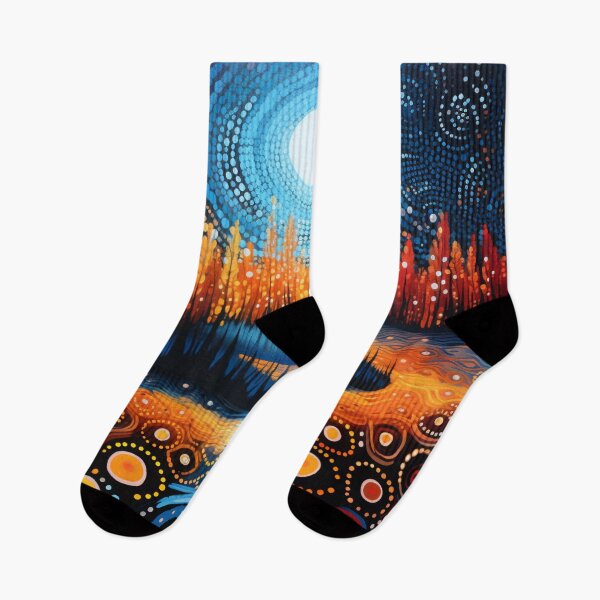 Item preview, Aboriginal Inspired Dot Art - Moonlight designed and sold by GrinGalore.