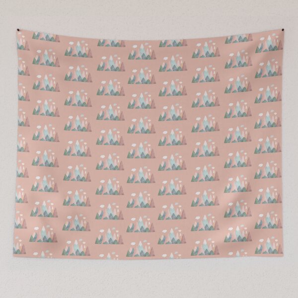 Item preview, Pastel Mountains on Salmon Pink designed and sold by KSimpson838.