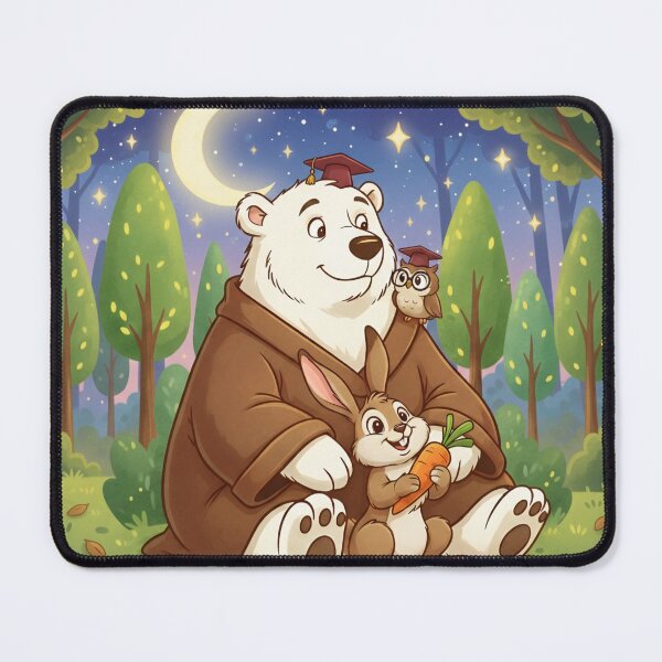 Item preview, Professor Bear, Owl, and Bunny: Forest Night Study designed and sold by JanRizz.