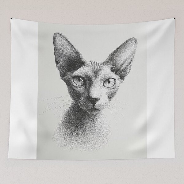 Item preview, Detailed Sphynx Cat Portrait designed and sold by lautir.