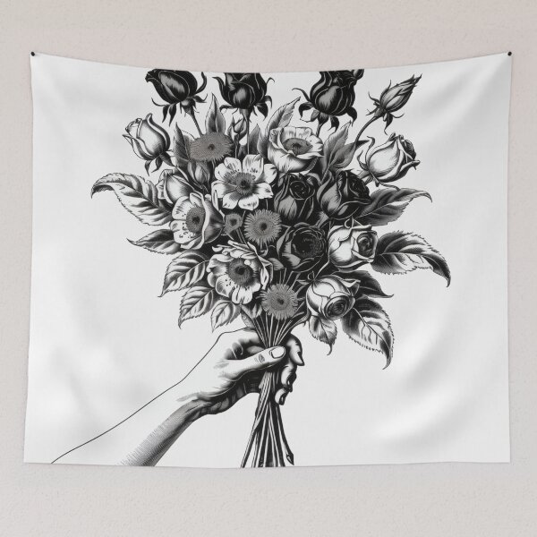 Item preview, Gothic Floral Bouquet – Dark Botanical Illustration designed and sold by Visualynx.